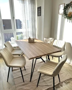 Tavolo da pranzo BUSCOT Marrone chiaro 160 cm 90 cm