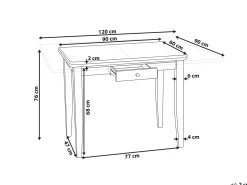 Tavolo da pranzo estensibile MASELA Marrone scuro 90/120 cm 60 cm Legno