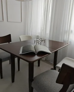 Tavolo da pranzo estensibile MASELA Marrone scuro 90/120 cm 60 cm Legno