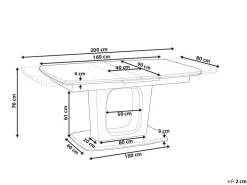 Tavolo da pranzo estensibile BERRIGAN Beige chiaro 160/200 cm 90 cm