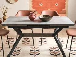 Tavolo da pranzo estensibile BENSON Grigio chiaro 140/180 cm 80 cm