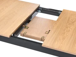 Tavolo da pranzo estensibile HOUSTON Marrone chiaro/Nero 120/150 cm 90 cm Legno di pino