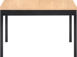 Tavolo da pranzo estensibile HOUSTON Marrone chiaro/Nero 120/150 cm 90 cm Legno di pino