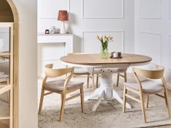 Tavolo da pranzo estensibile AKRON Frassino chiaro 106/150 cm 106 cm Legno