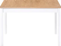Tavolo da pranzo estensibile HOUSTON Marrone chiaro/Bianco 120/150 cm 90 cm Legno di pino