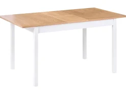 Tavolo da pranzo estensibile HOUSTON Marrone chiaro/Bianco 120/150 cm 90 cm Legno di pino