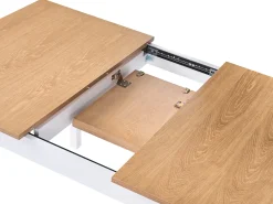 Tavolo da pranzo estensibile HOUSTON Marrone chiaro/Bianco 120/150 cm 90 cm Legno di pino