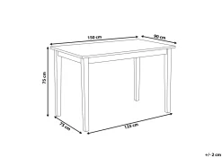 Tavolo da pranzo GEORGIA Nero 150 cm 90 cm Legno