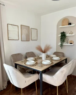 Tavolo da pranzo HOCKLEY Marrone chiaro 150 cm 90 cm