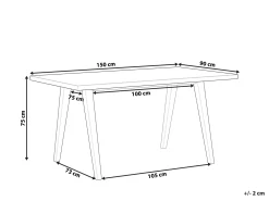 Tavolo da pranzo LENISTER Marrone/Nero 150 cm 90 cm
