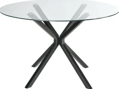Tavolo da pranzo MESTON Nero 120 cm 120 cm Vetro temperato