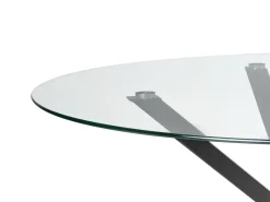 Tavolo da pranzo MESTON Nero 120 cm 120 cm Vetro temperato