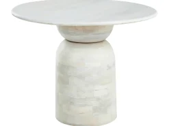 Tavolo da pranzo MURTLE Bianco 110 cm 110 cm Legno di mango