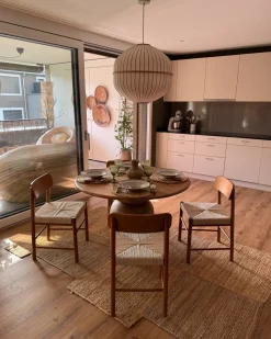 Tavolo da pranzo MURTLE Marrone chiaro 110 cm 110 cm Legno di mango