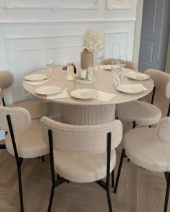 Tavolo da pranzo NEWELL Beige chiaro 120 cm 120 cm