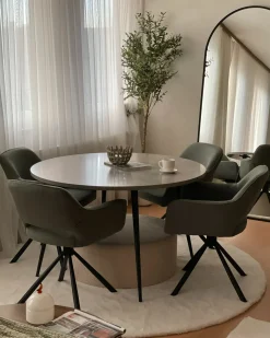 Tavolo da pranzo ODEON Grigio effetto cemento 120 cm 120 cm