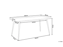 Tavolo da pranzo SANTIAGO Grigio effetto cemento 160 cm 80 cm