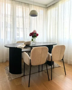 Tavolo da pranzo SAVORY Nero 180 cm 90 cm