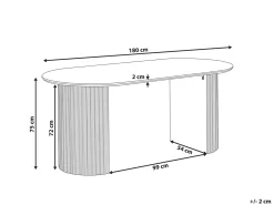 Tavolo da pranzo SAVORY Nero 180 cm 90 cm