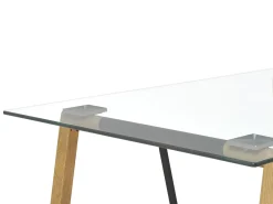 Tavolo da pranzo TACOMA Marrone chiaro 140 cm 80 cm Vetro temperato