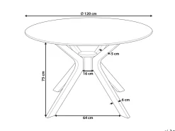 Tavolo da pranzo TYMIS Mogano scuro 120 cm 120 cm