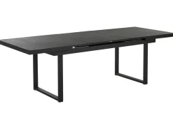 Tavolo da pranzo allungabile da giardino VALCANETTO 180/240 cm 90 cm Metallo Nero