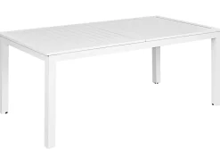 Tavolo da pranzo allungabile da giardino SKALOMA 180/240 cm 90 cm Metallo Bianco