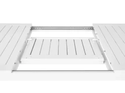 Tavolo da pranzo allungabile da giardino SKALOMA 180/240 cm 90 cm Metallo Bianco