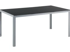 Tavolo da pranzo da giardino CATANIA 160 cm 91 cm Vetro Nero