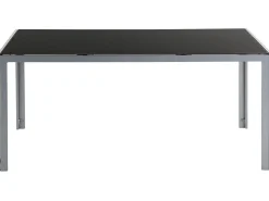 Tavolo da pranzo da giardino CATANIA 160 cm 91 cm Vetro Nero