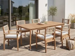 Tavolo da pranzo da giardino JACO 180 cm 100 cm Legno d'acacia Marrone chiaro