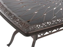 Tavolo da pranzo da giardino LIZZANO 165 cm 102 cm Metallo Marrone scuro