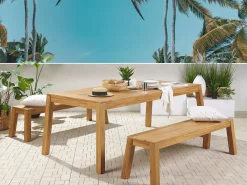 Tavolo da pranzo da giardino LIVORNO 210 cm 90 cm Legno d'acacia Marrone