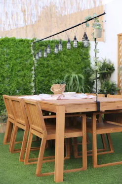 Tavolo da pranzo da giardino LIVORNO 210 cm 90 cm Legno d'acacia Marrone