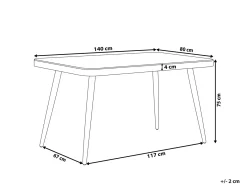 Tavolo da pranzo da giardino LIPARI 140 cm 80 cm Vetro Grigio