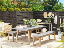 Tavolo da pranzo da giardino ORIA 180 cm 90 cm Cemento Grigio