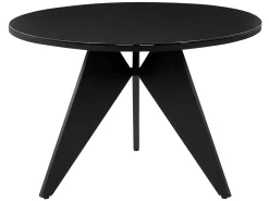 Tavolo da pranzo da giardino OLMETTO 83 cm 110 cm Vetro Nero