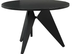 Tavolo da pranzo da giardino OLMETTO 83 cm 110 cm Vetro Nero