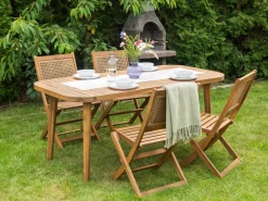 Tavolo da pranzo da giardino PARAGGI 180 cm 90 cm Legno di acacia certificato Marrone