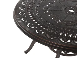 Tavolo da pranzo da giardino SALENTO 102 cm 102 cm Metallo Marrone scuro