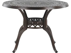 Tavolo da pranzo da giardino SALENTO 102 cm 102 cm Metallo Marrone scuro