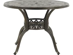 Tavolo da pranzo da giardino SAPRI 100 cm 100 cm Metallo Marrone scuro