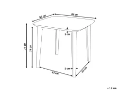 Tavolo da pranzo da giardino SORICO 86 cm 86 cm Grigio