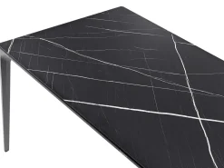 Tavolo da pranzo da giardino SOVARETO 180 cm 90 cm Effetto marmo Marmo nero