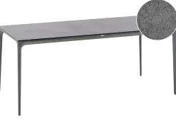 Tavolo da pranzo da giardino SOVARETO 180 cm 90 cm Effetto pietra Grigio scuro