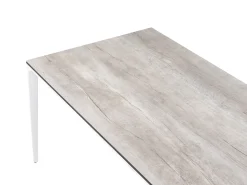 Tavolo da pranzo da giardino SOVARETO 180 cm 90 cm Simil legno Grigio chiaro