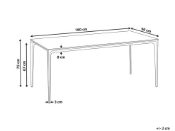 Tavolo da pranzo da giardino SOVARETO 180 cm 90 cm Simil legno Grigio chiaro