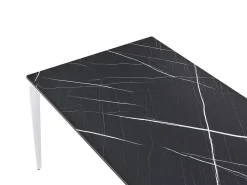 Tavolo da pranzo da giardino SOVARETO 180 cm 90 cm Effetto marmo Marmo nero