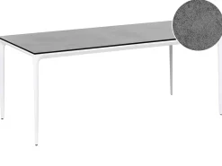 Tavolo da pranzo da giardino SOVARETO 180 cm 90 cm Effetto pietra Grigio scuro