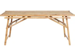 Tavolo da pranzo da giardino TINDARI 180 cm 90 cm Bambù Marrone chiaro